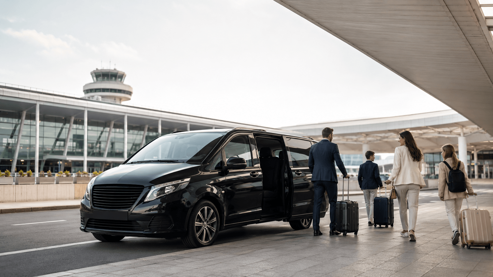 Airport terminal for scheduled transfer services