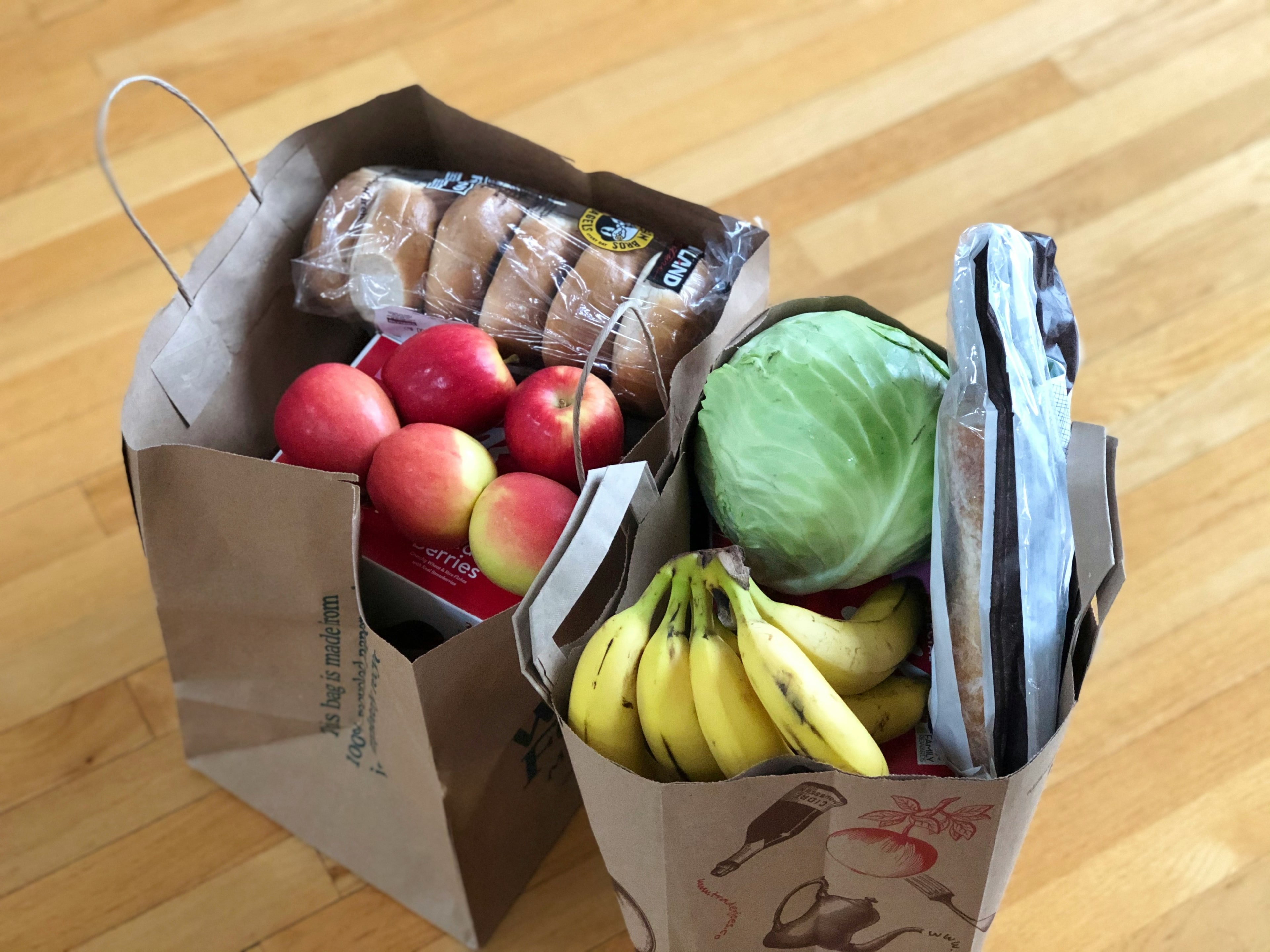 Fresh grocery produce ready for local delivery